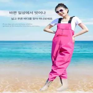 여성용 가슴장화 웨이더 전신바지 체스타 갯벌체험 낚시
