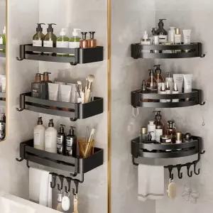 욕실 화장실 선반 펀칭 삼각형 벽걸이 수납 세면대 욕조