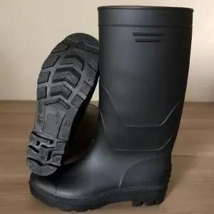 남성용 올블랙 방수 낚시 장화 작업용 앵클 레인 부츠