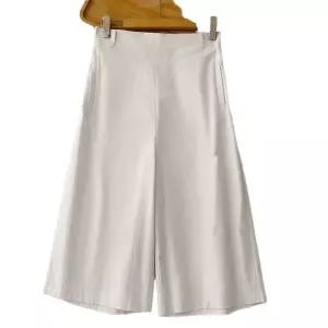 바지 캐주얼 여름 배기핏 여자바지 와이드 솔리드 7부 원템1