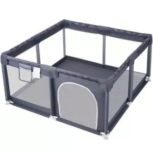 배관용품 129.54129.5466.04 만화 패턴 폴리에스터 아기 놀이 울타리 지퍼형 문 회색 색상 조립 필요