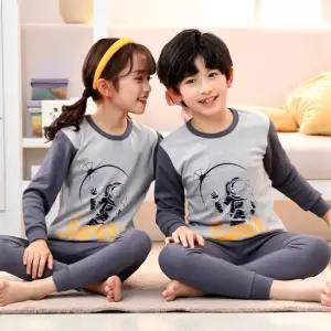 남여공용 오가닉 코튼 아동 내의 상하세트 내복 실내복 잠옷아 유의 유실 초등학생 겨울 유아 주니어 여의