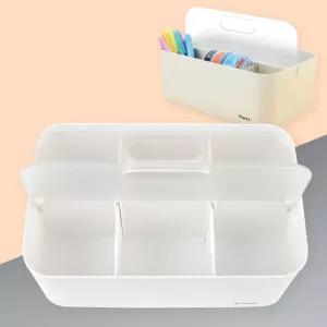 리템 홈카페 정함 티백보관함 다용도 6칸 소품정함 멀티박스 도박스 포르타폴드 손잡이 수납케이스 악세사