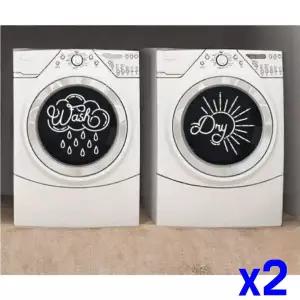 무광택 세탁기 데칼 스티커 2p세트 x2데 건조기꾸미기 꾸미기 데스티커