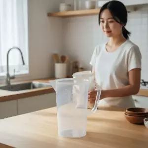 V자 입구 눈금 계량컵 베이킹 요리 계량용기 1000ml 대용량 투명