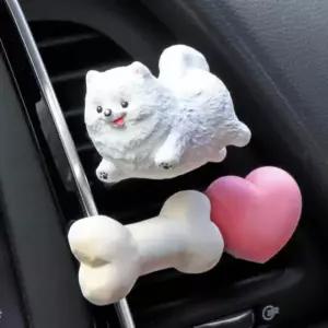 차량용 석고방향제 송풍구 디퓨저 포메라니안 인테리어 소품