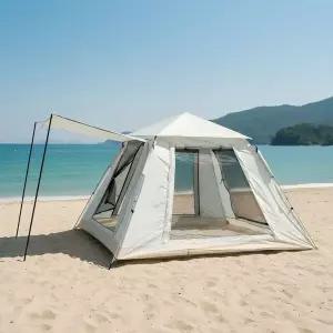 그늘막 원터치텐트 5~6인용 가족 나들이 캠핑용 팝업 텐트 대형