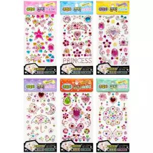 쥬얼리 큐빅 스티커 24개 디자인 팬시 소품꾸미기 데코 꾸미기