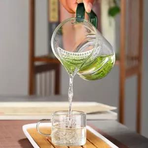 반달 일체형 거름망 내열 유리 숙우 차우림 티폿400ml주전자 포트 티팟 다기 메이커 우리기 찻주전자 다관