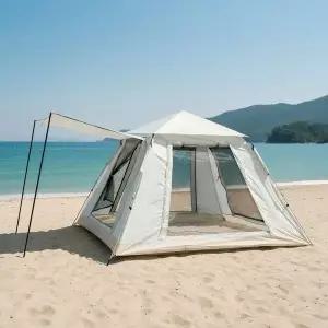 그늘막 원터치텐트 5~6인용 가족 나들이 캠핑용 팝업 텐트 대형