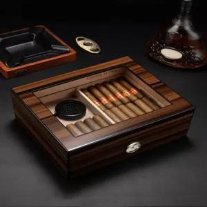 삼나무 시가케이스 선물 시가렛 보관함 고급 휴대용 원목 럭셔리 에보니 가위 휴미더 홀더