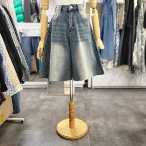 컷팅 워싱 5부 버뮤다 데님 팬츠 870110