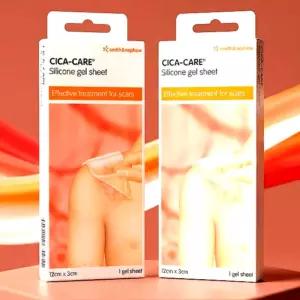 시카케어 흉터 밴드 12x3cm X2개 실리콘 겔 시트 제왕절개 수술 제거후 켈로이드