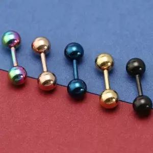 [셀러에이드]심플 바벨 3mm 티타늄 아령 컬러 피어싱 액세서리