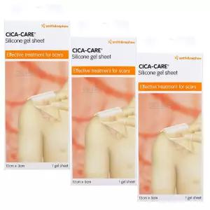 시카케어 흉터 밴드 12x3cm X3개 실리콘 겔 시트 제왕절개 수술 제거후 켈로이드