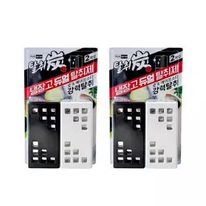 애경 냉장고 듀얼 탈취제 55g 2입 x 2개 숯 베이킹소다 냄새제거