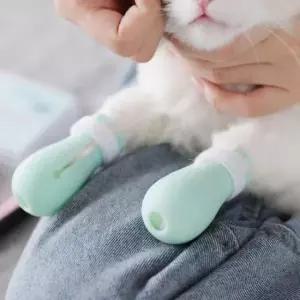 [반려] 고양이 실리콘 보호 신발 강아지 커버 발톱
