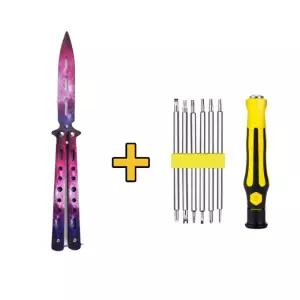 발리송 수리키트 연습용 나비칼 BK퍼플세트 트레이너 카림빗 호신용 칼묘기