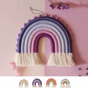 무지개마크라메 인테리어 소품 벽장식 태피스트리월행잉 감성 걸이품 행잉품 홈데코용