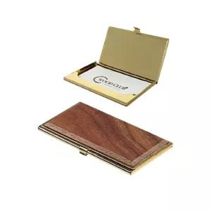 우드 휴대용 명함 케이스 1327WDM 월넛보관집 홀더 보관함