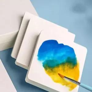 캘리그라피 수채화 종이 50매두꺼운 미술 무지엽서 카드만들기 놀이 용지 도화지 페이퍼