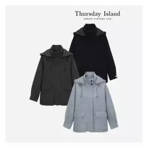 써스데이아일랜드Thursday Island 배색후드 핸드메이드 코트T238MCT243W2356707