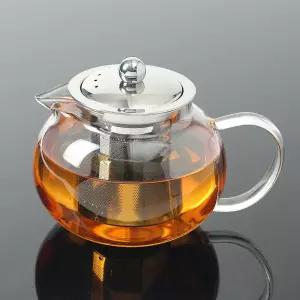 티랑 내열 유리 포트 차주전자 우림 티팟 800ml 잎거름망 잎망 선물 녹차 스텐