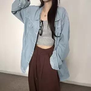 여성 2컬러 여유핏 봄 가을 간절기 데님자켓 데님셔츠 (HSJ-WFG0GCU)