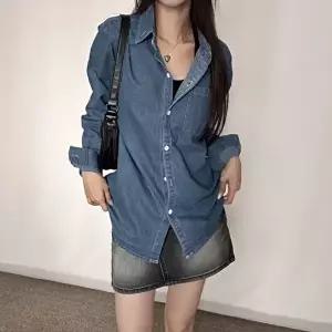 여성 진청 연청 여리 청남방 실루엣 데일리 데님셔츠 (HSJ-WFG0GD8)