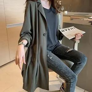 여름아우터 마자켓 린넨코트 봄자켓 여자 (HSJ-WFHQDQI)