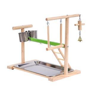 단단한 나무 새 장난감 스탠드 잉꼬 놀이터 농어 사다리 그네 칵테일