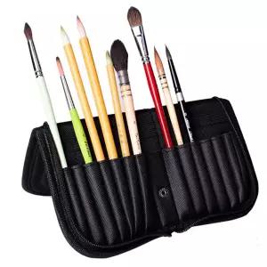 키밍 수채화 붓 케이스 붓집 휴대용 수납함 파우치홀더 칸칸이 펜꽂이 소품보관 필기구 문구 연필 미술용품