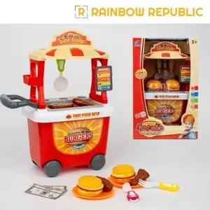 PV 햄버거샵 카트놀이어린이장난감 역할 가게 판매
