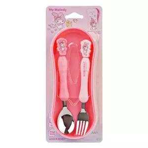 (산리오) 마이멜로디 마스코트스푼포크 케이스세트아동 여아 야외용 유아 캐릭터 어린이집