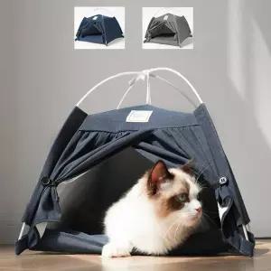키밍 사계절 고양이 텐트 하우스 반려동물용품휴대용강아지집 애완 침대 전용 용애견 실내 애견용 숨숨