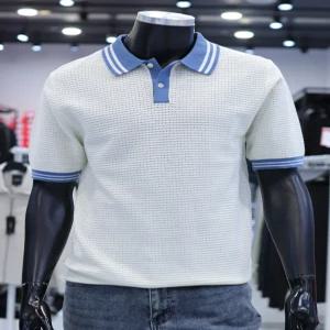 [STCO]SS 여름 아이보리 면강연 반팔 카라니트 F2KT25223