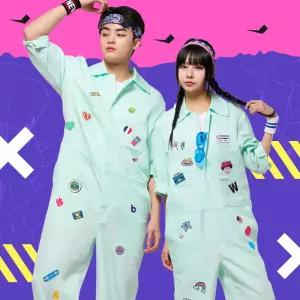 민트 점프슈트 세트 반티 단체복 졸사 패션 코스프레 컨셉 체육대회 할로윈