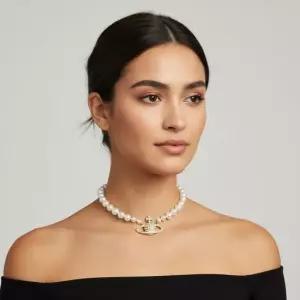 63010106 로우 펄 바스 릴리프 초커 목걸이