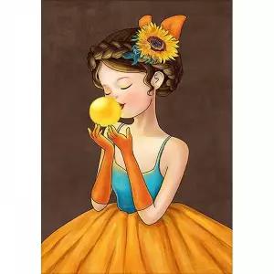 TBZ 소녀 2 (패브릭형) 보석십자수 40x50