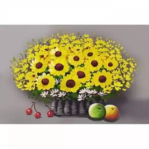 TBZ 해바라기 바구니 (패브릭형) 보석십자수 40x60