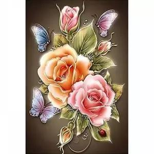 TBZ 사랑의 장미 (패브릭형) 보석십자수 40x60