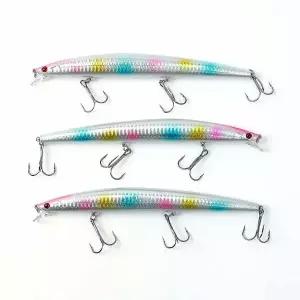 바다 낚시 플로팅 미노우 루어 3p 세트 방어 농어 18