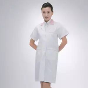 여성 핑크 반팔가운 영양사 의사 약사 실실습복 피부관리실 관리사 연구실 한의사 실험 실습실 미용사 랩실