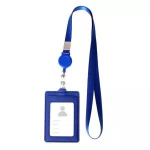 사원증 카드지갑 릴홀더 목걸이 케이스 블루 목걸이카드지갑