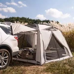 카즈미 야외 낚시 차박 캠핑 텐트 그레이 4인용