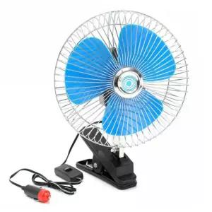 차량용 선풍기 집게형 저소음 화물차 버스 시거잭용서큘레이터 카팬 용선풍기 쿨링 무드등 각도조절 숭풍구