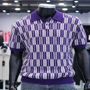 [STCO]여름 자카드 3버튼  반팔 카라니트 F2KT25268