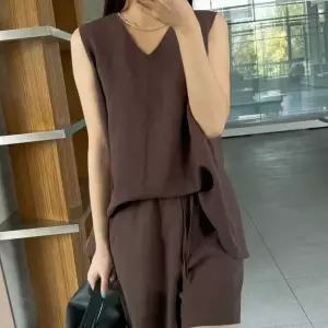 [휴드]코튼린넨 민소매 투피스 세트_P420525788