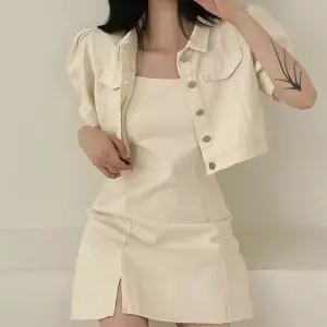 [휴드]트리프 반팔 자켓 앤 원피스 투피스 세트_P420525745