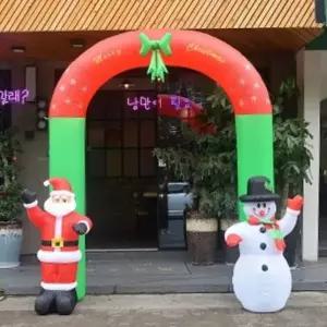대형 크리스마스 아치 장식 눈사람 크리스마스 에어 벌룬 행사장